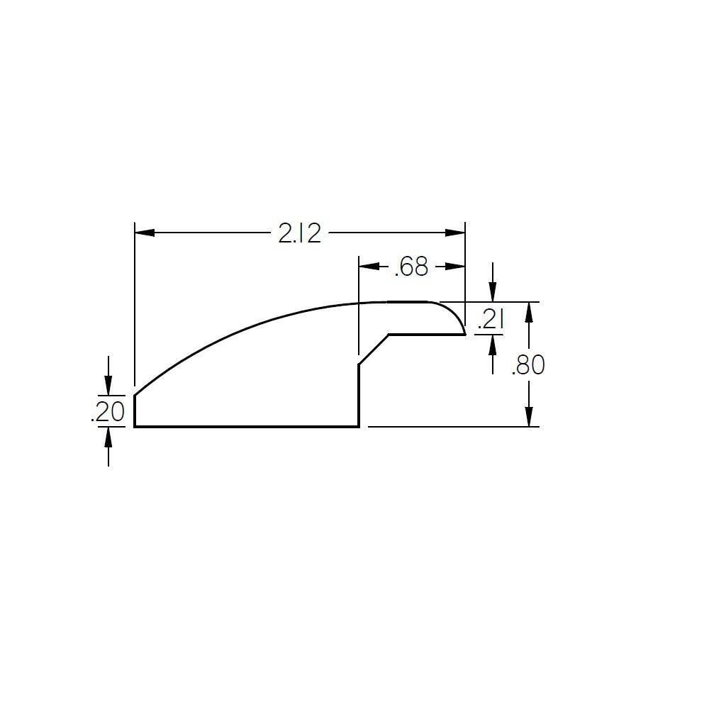 Italy 0.80 in. T x 2 in. W x 78 in. L Wood Reducer - Hercitys
