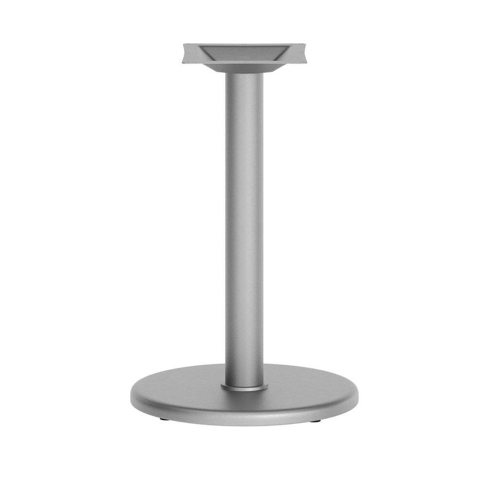 Beverly Silver T-Base Restaurant Indoor/Outdoor Dining Table-Base Only-with 3 in. Dia. Table Height Column - Hercitys