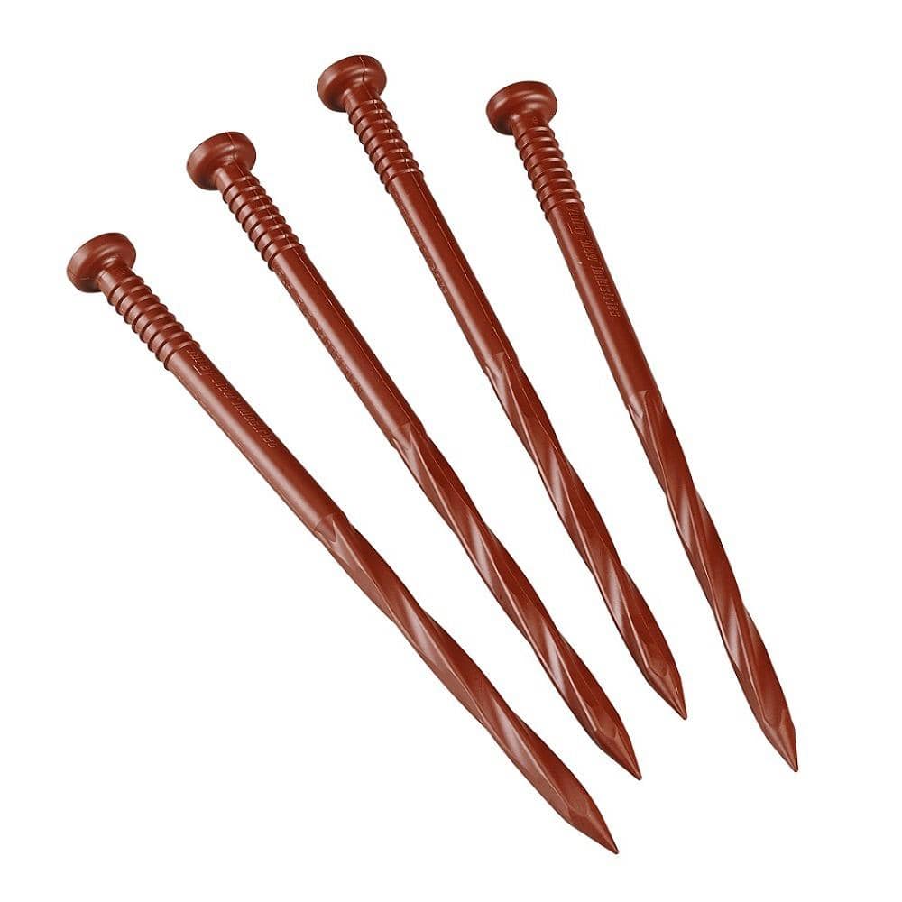 9 in. L Cedar Red Landscape Anchor Spikes (24-Quantity) - Hercitys