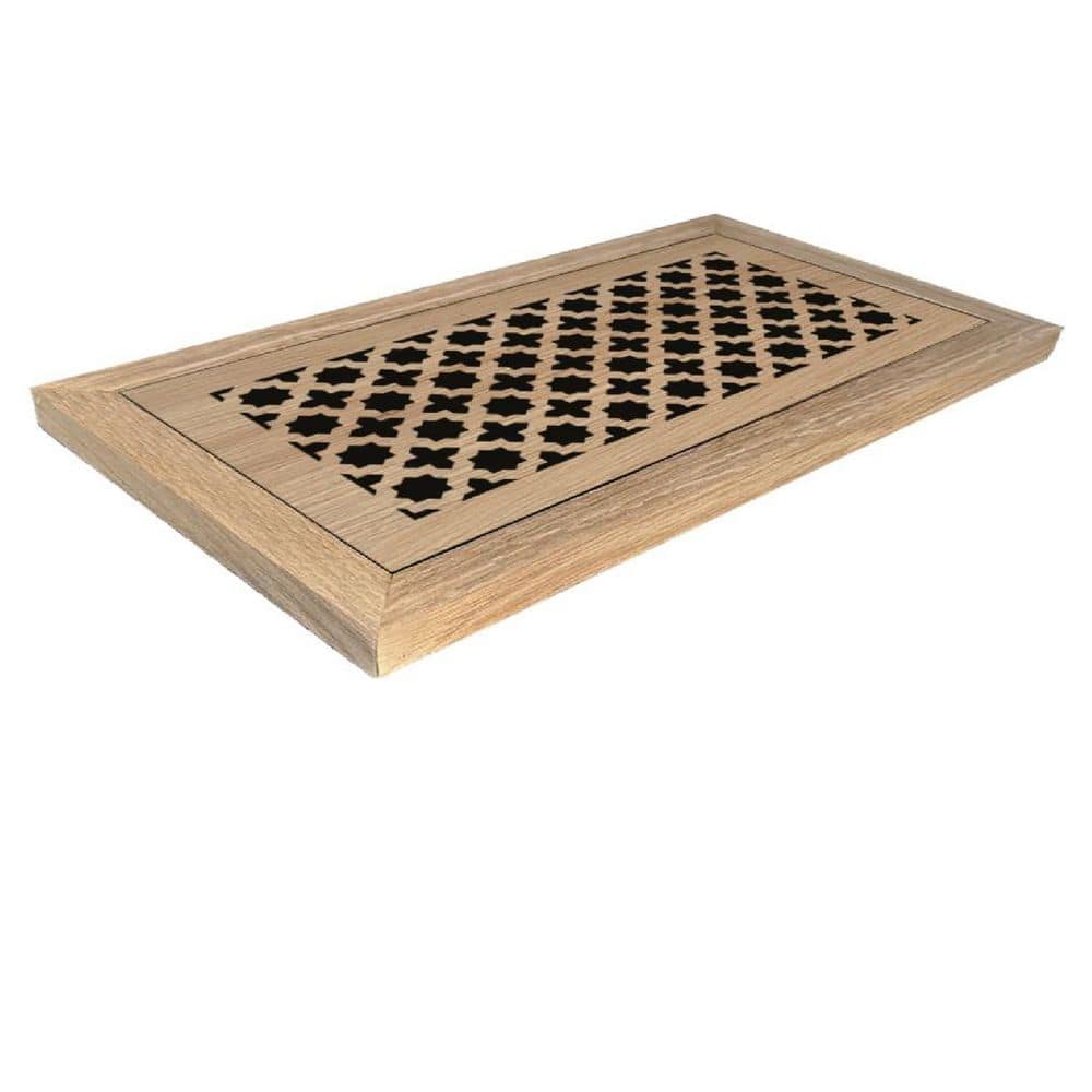Duct Opening Size 6×12-Overal Size 9×15 French Pavillion Design Hardwood Floor Register Flush Mount with Instalation Box - Hercitys