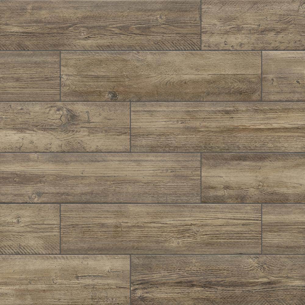 Tahoe Cedar Brown 6 in. x 24 in. Porcelain Floor and Wall Tile (448 sq. ft./Pallet) - Hercitys