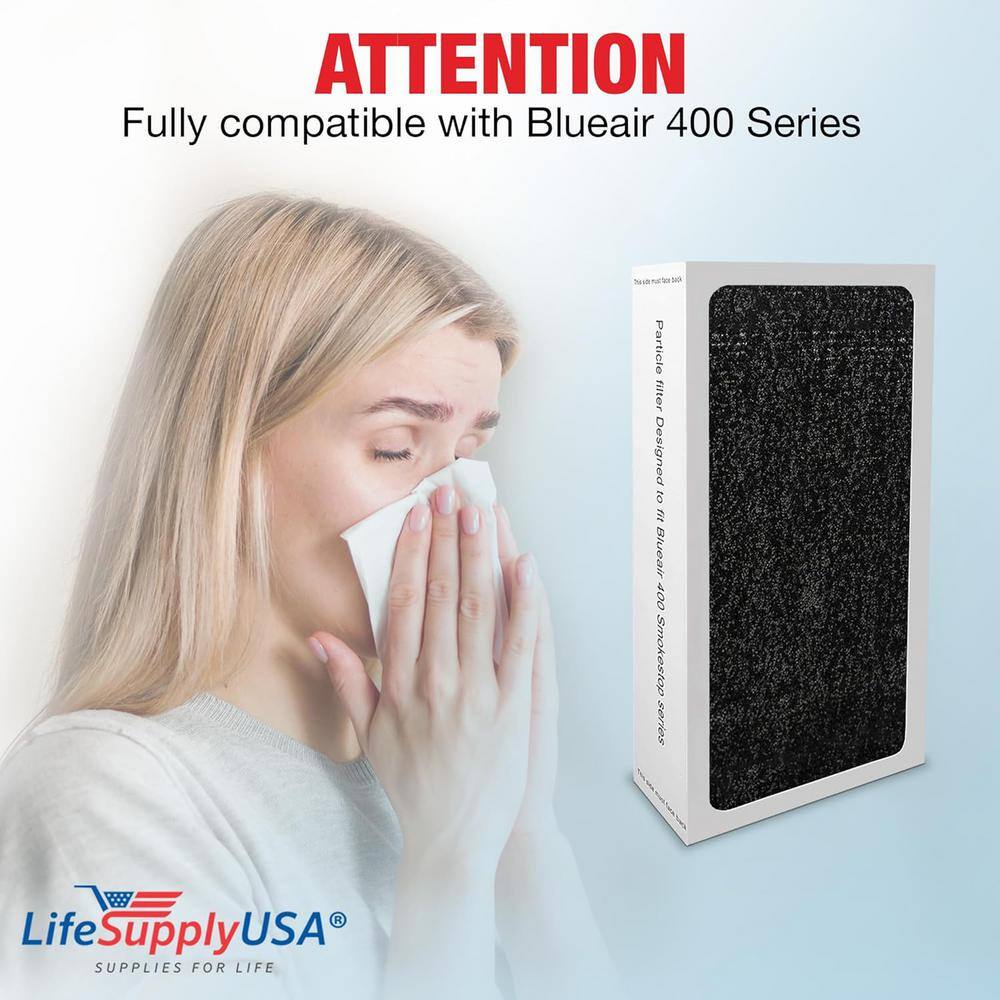 True HEPA Filter Replacement Purifier Compatible with Blueair 400-Series 400PF 401 401PF 410B 402 403 410 450E 455 455EB - Hercitys