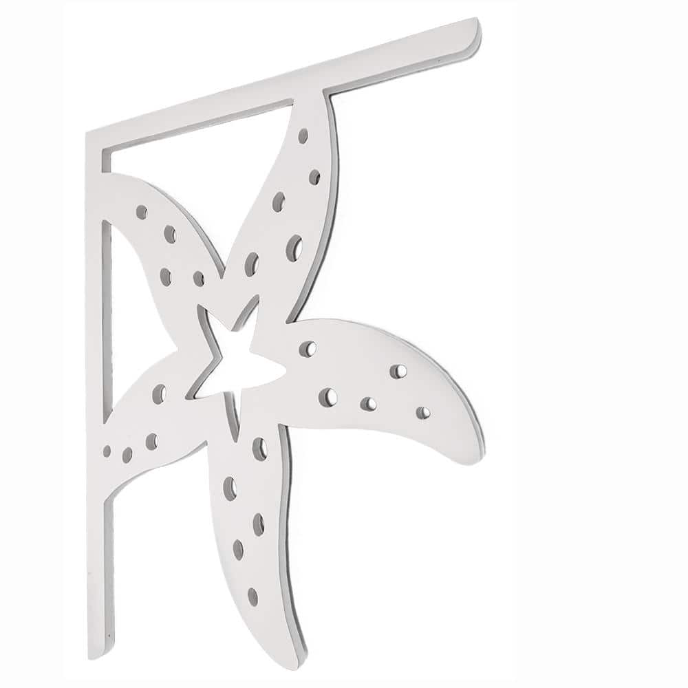 Decorative 16 in. Paintable PVC Starfish Mailbox or Porch Bracket - Hercitys