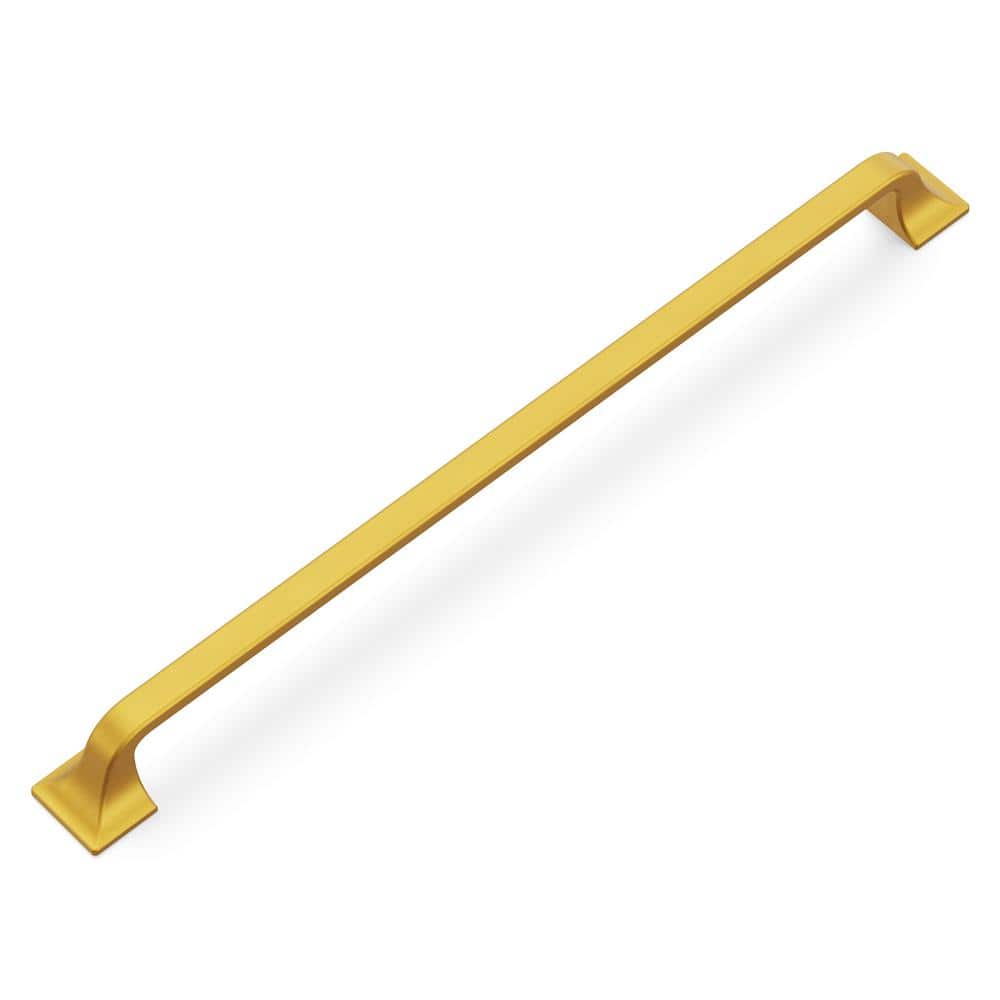 Forge 12 in. (305 mm) Brushed Golden Brass Cabinet Drawer and Door Pull - Hercitys