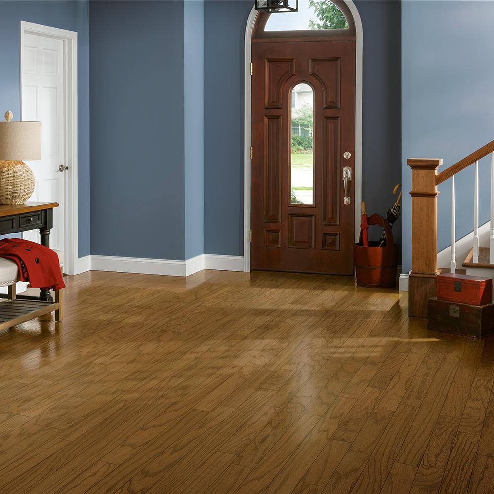 Colony Collection Saddle Oak 3/8 in. T x 3 in. W T+G Smooth Engineered Hardwood Flooring (31.5 sq.ft./ctn) - Hercitys