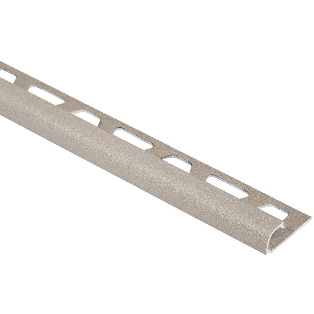 Rondec Cream 5/16 in. x 8 ft. 2-1/2 in. Color-Coated Aluminum Bullnose Tile Edging Trim - Hercitys