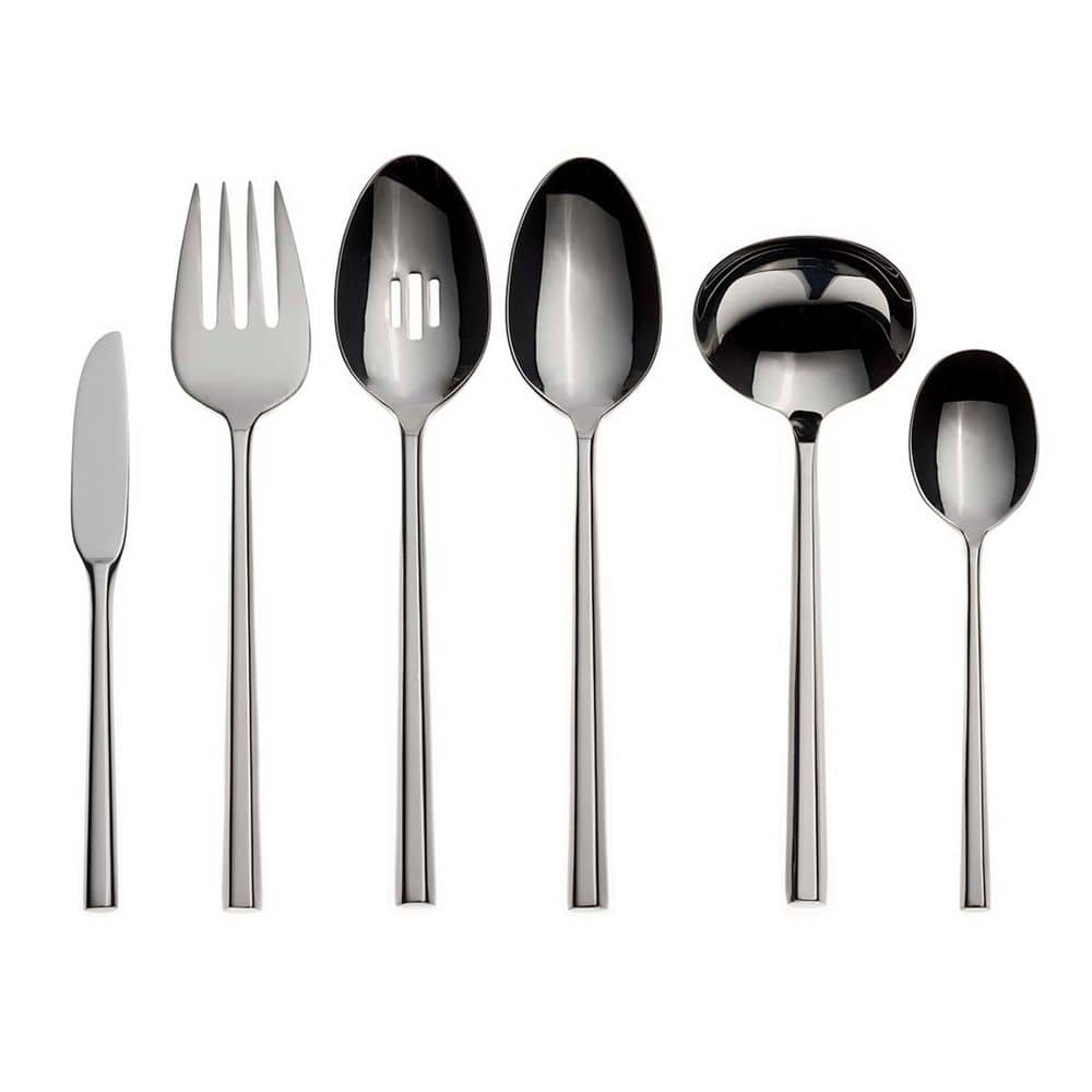 Diameter 6-Piece Silver 18/10-Stainless Steel Flatware Set (Service For 1) - Hercitys