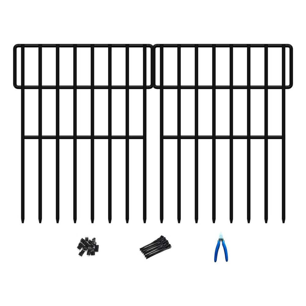 Animal Barrier Fence 7 in. No Dig Metal Rustproof Dog Rabbit Fencing with Cable Ties Cutting Plier - Hercitys