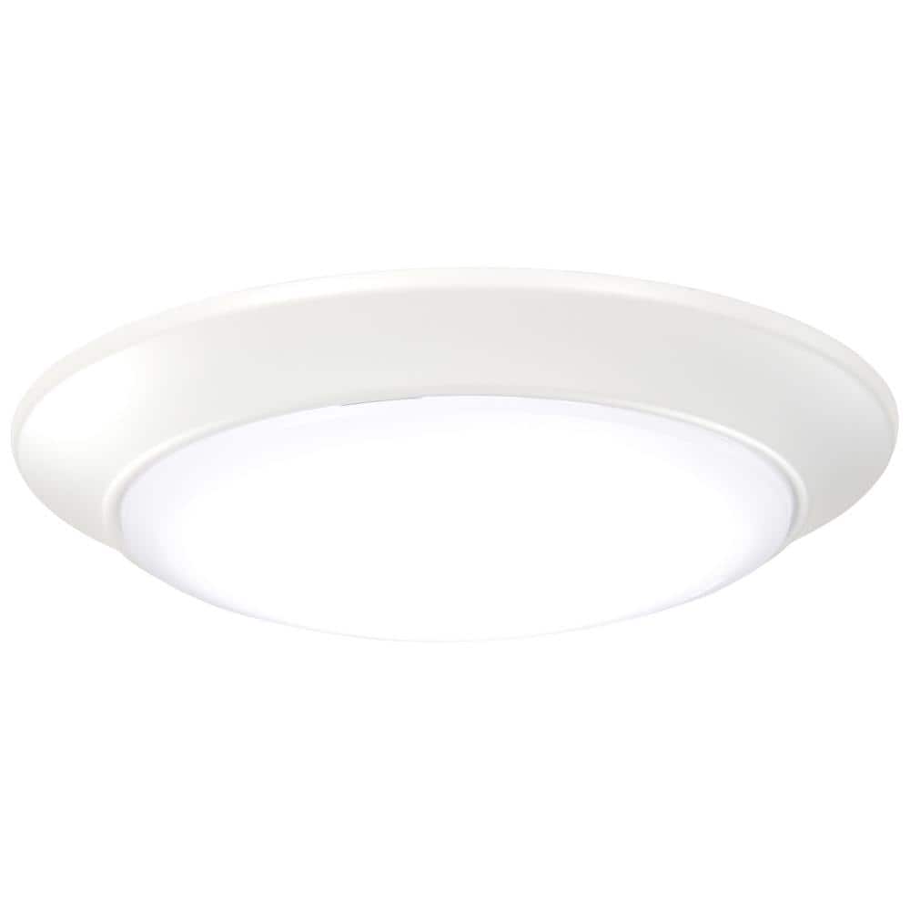 Vantage 7.5 in. 1-Light White LED Flush Mount with White Acrylic Diffuser - Hercitys