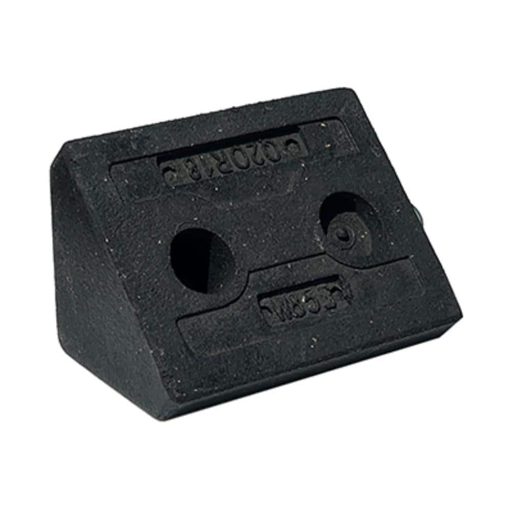 9.75 in.W x 7.75 in.D x 5 in.H Black Tire Wheel Chock with Metal Hairpin Handle - Hercitys