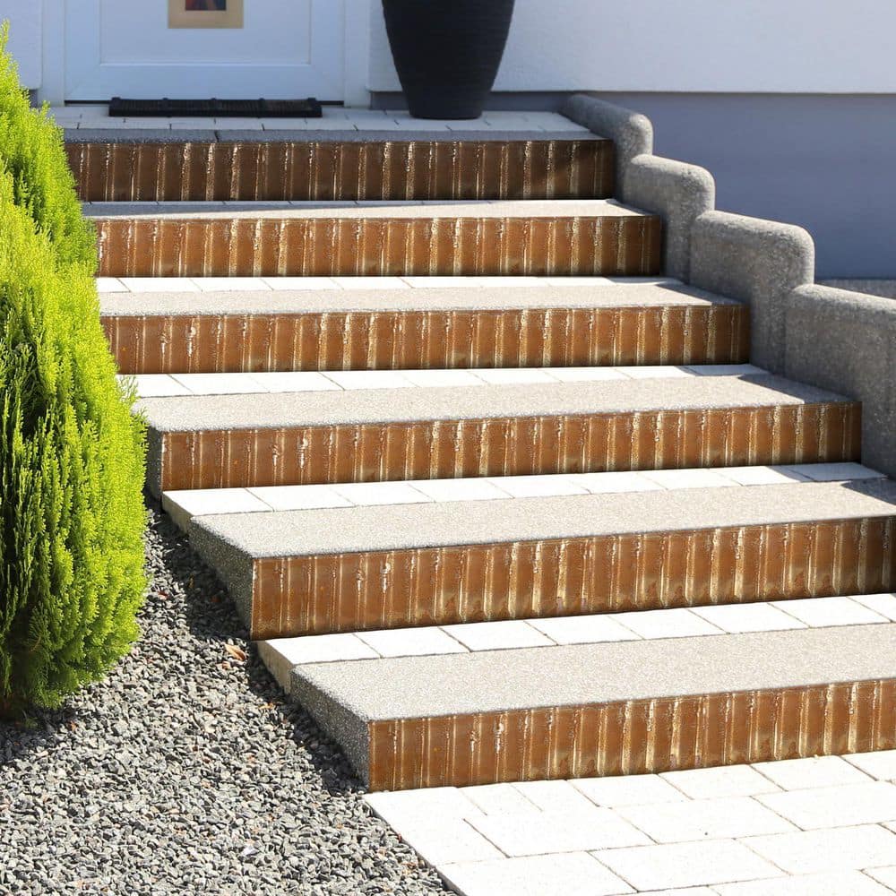 6 in. x 40 ft. Corrugated Metal Garden Edging Easy to Install Landscape for Garden Fence Paver Edging, Rusty - Hercitys