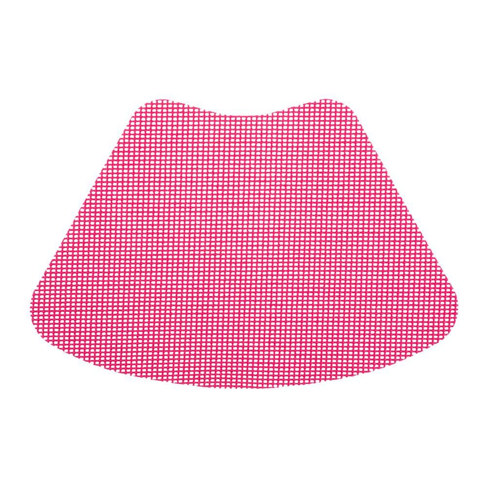 Fishnet 19 in. x 13 in. Pink Yarrow PVC Covered Jute Wedge Placemat (Set of 6) - Hercitys