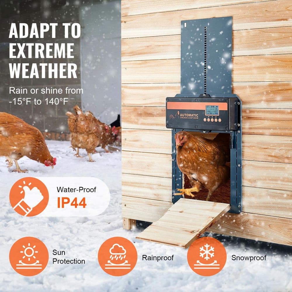 Automatic Chicken Coop Door Opener with Timer and Light Sensor 19.3 x 9.8 x 6.5 ft. Greenhouse with Remote Control - Hercitys