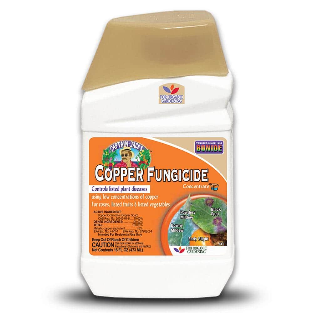 Captain Jack’s Copper Fungicide, 16 oz. Concentrate for Organic Gardening, Controls Common Diseases - Hercitys