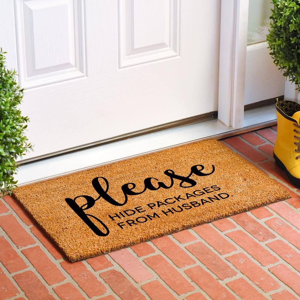 Hide Packages From Husband Doormat, 24″ x 36″ - Hercitys