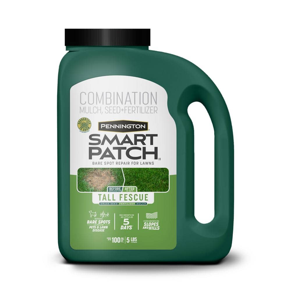 Smart Patch Tall Fescue 5 lb. 100 sq. ft. Grass Seed Bare Spot Repair with Mulch and Fertilizer - Hercitys