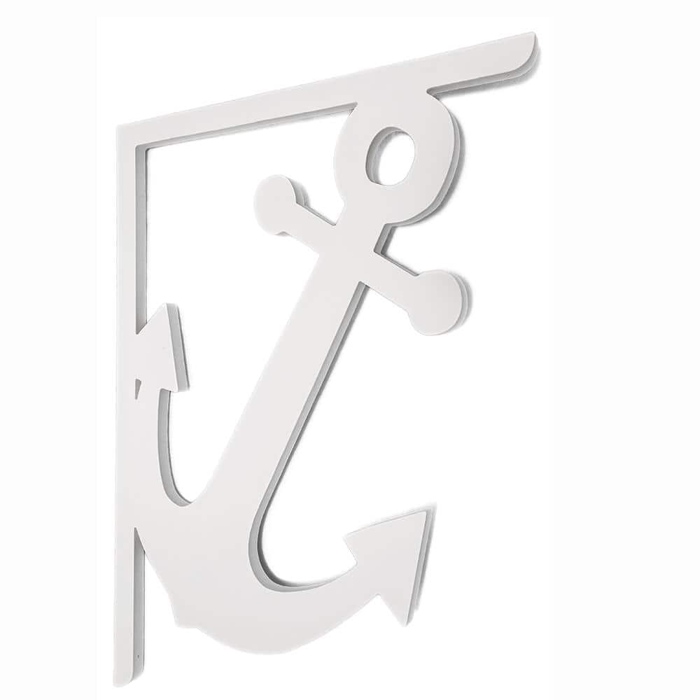 Decorative 16 in. Paintable PVC Anchor Mailbox or Porch Bracket - Hercitys