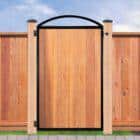 Black Galvenized Steel 8-Board Gate Frame for 47 in. W Opening with Removable Arch - Hercitys