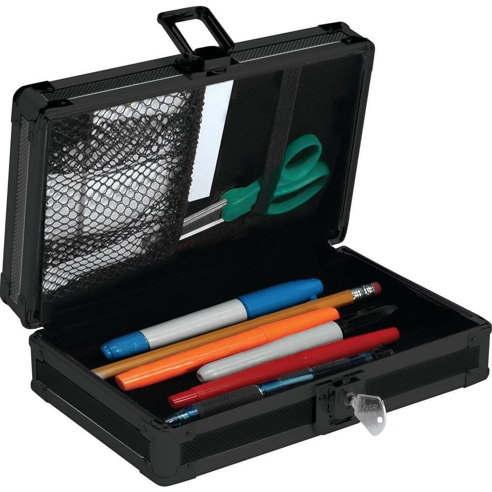 Locking Supply Box with Key Lock, Tactical Black - Hercitys