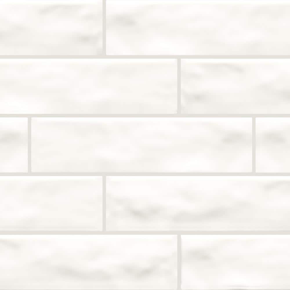 LuxeCraft White 2 in. x 8 in. Glossy Ceramic Subway Wall Tile (10.16 sq. ft./case) - Hercitys