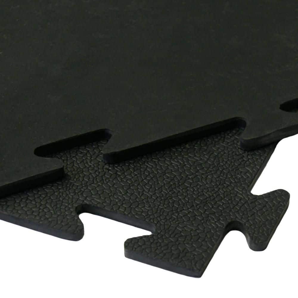 Armor-Lock (Fitness) 3/8 in. x 20 in. x 20 in. Black Interlocking Rubber Tiles (16-Pack, 44 sq. ft.) - Hercitys