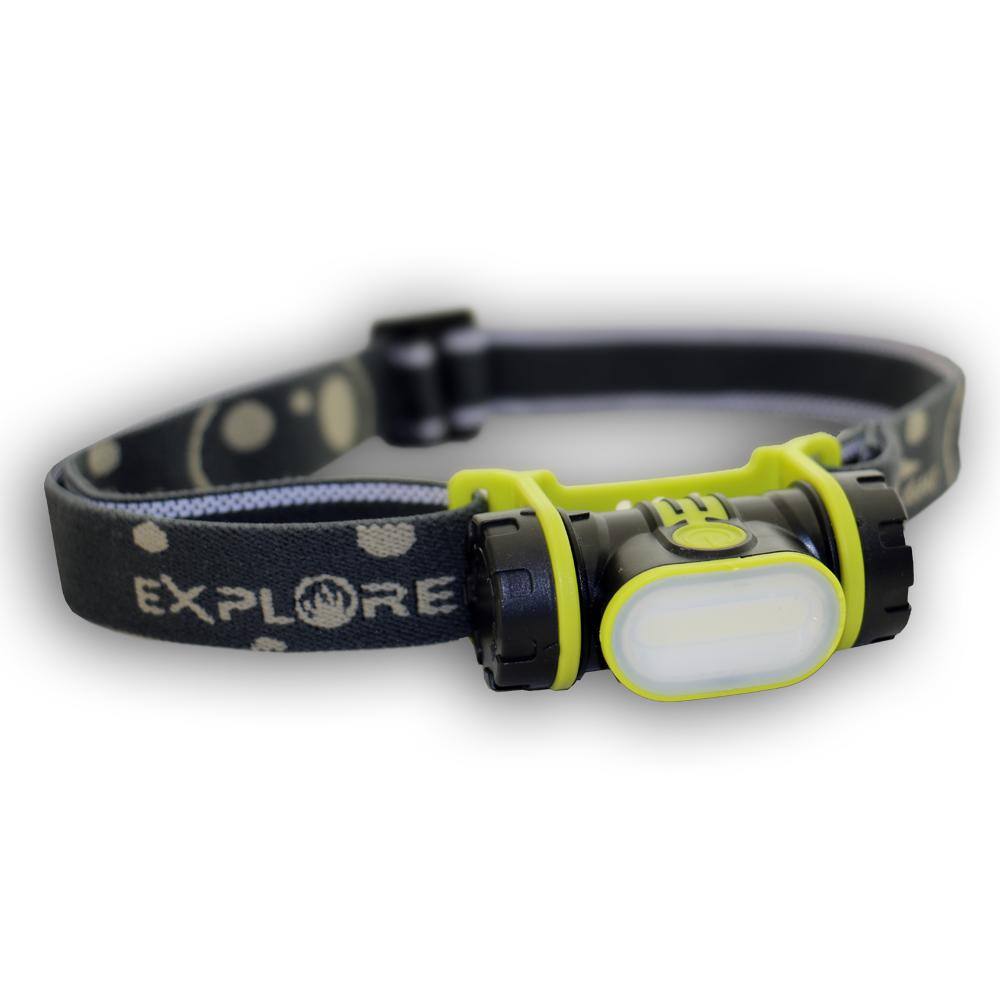 Head Light USB Rechargeable Cob LED, Black - Hercitys