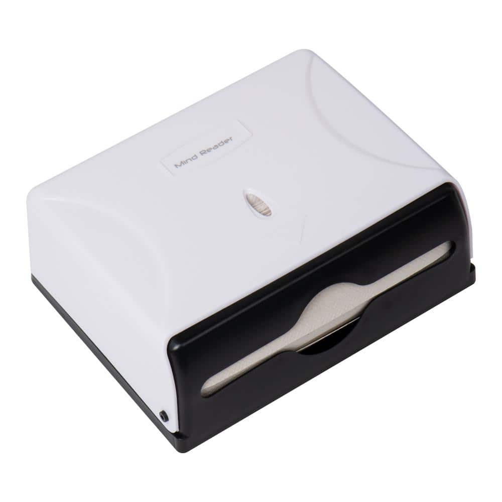 Wall Mount White Paper Towel Tri-Fold Towel Dispenser 10.25 in. L x 3.75 in. W x 8 in. H - Hercitys