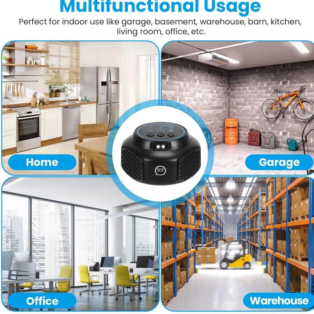 8-Watt Ultrasonic Indoor/Outdoor Mice Repellent Rodent Repeller with 3-Modes and 2-Strobe, Black - Hercitys