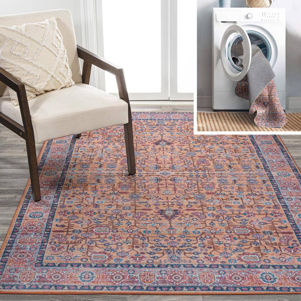 Kemer All-Over Persian Washable Multi 9 ft. x 12 ft. Area Rug - Hercitys
