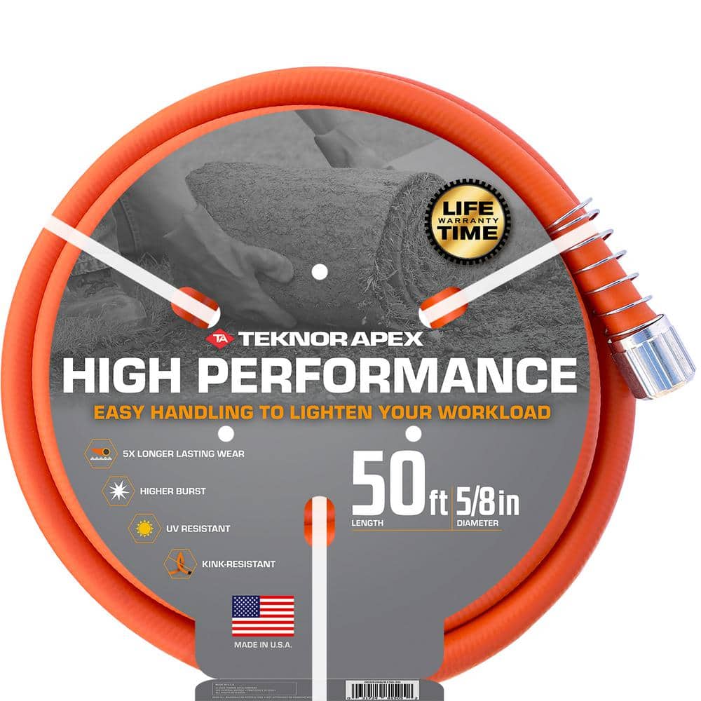 High-Performance 5/8 in x 50 ft. Kink Resistant, Durable Contractor Grade Garden Hose - Hercitys