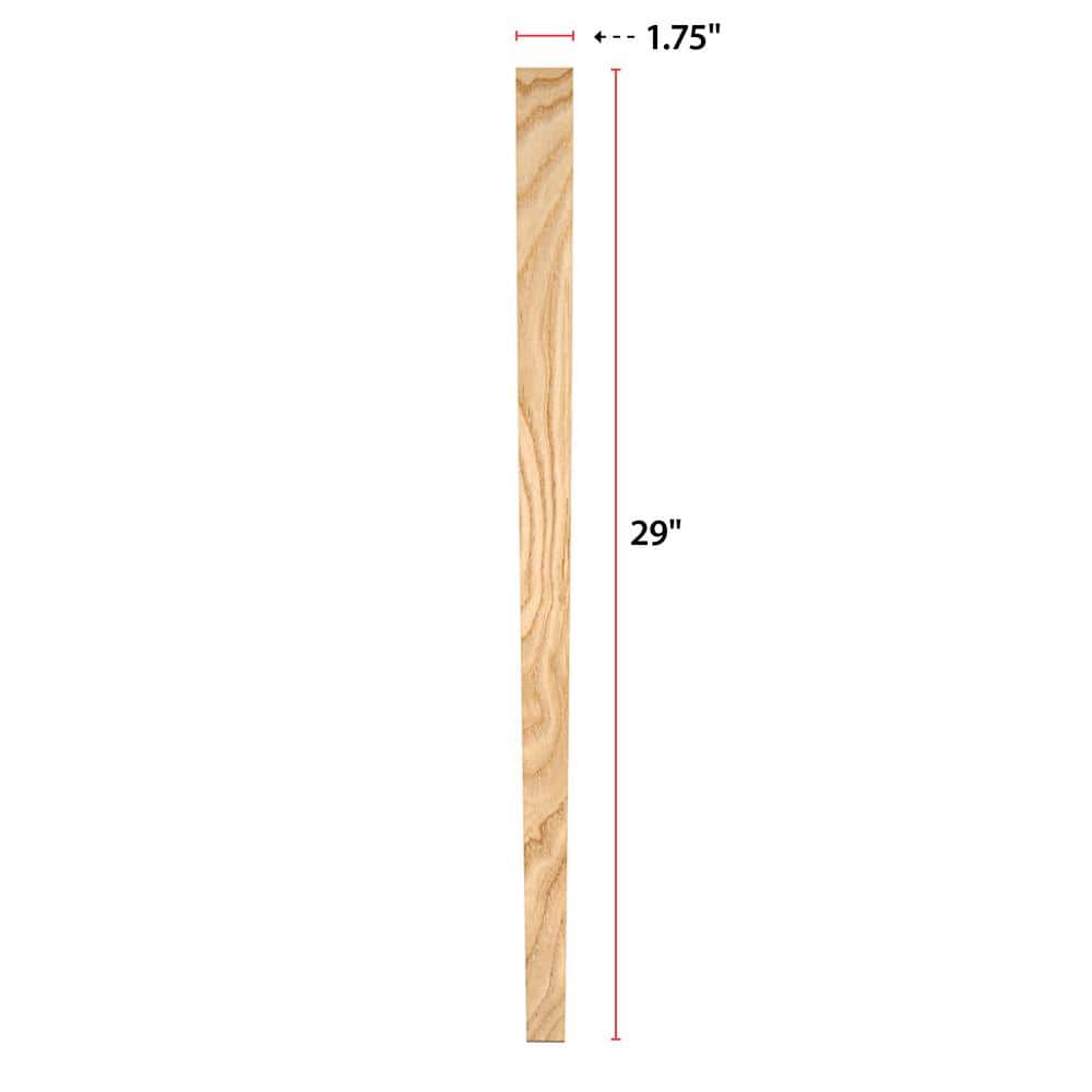 Square Taper Table Leg with Chamfer – 29 in. H x 1.75 in. Dia. – Sanded Unfinished Hardwood – DIY Home Furniture Decor - Hercitys