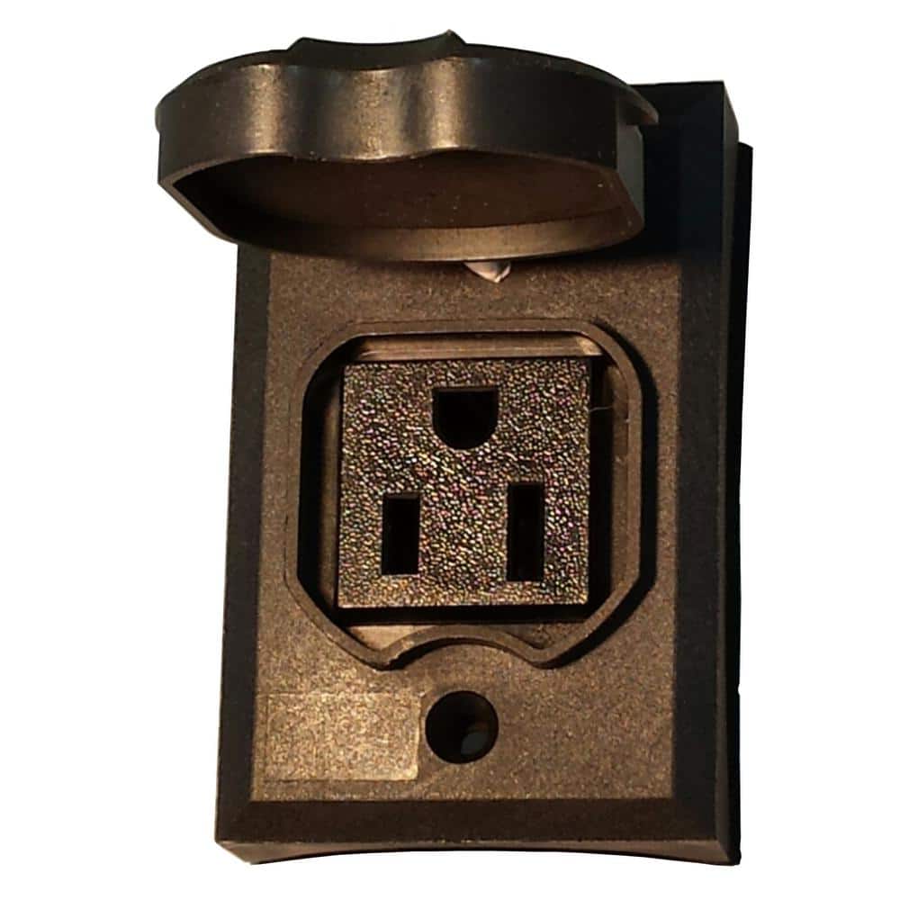 Black Replacement Electrical Outlet for Lamp Posts - Hercitys