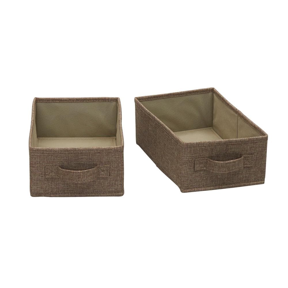 Narrow Closet Organizer Drawers 2-Pack, Luxe Breathable Poly Linen - Hercitys