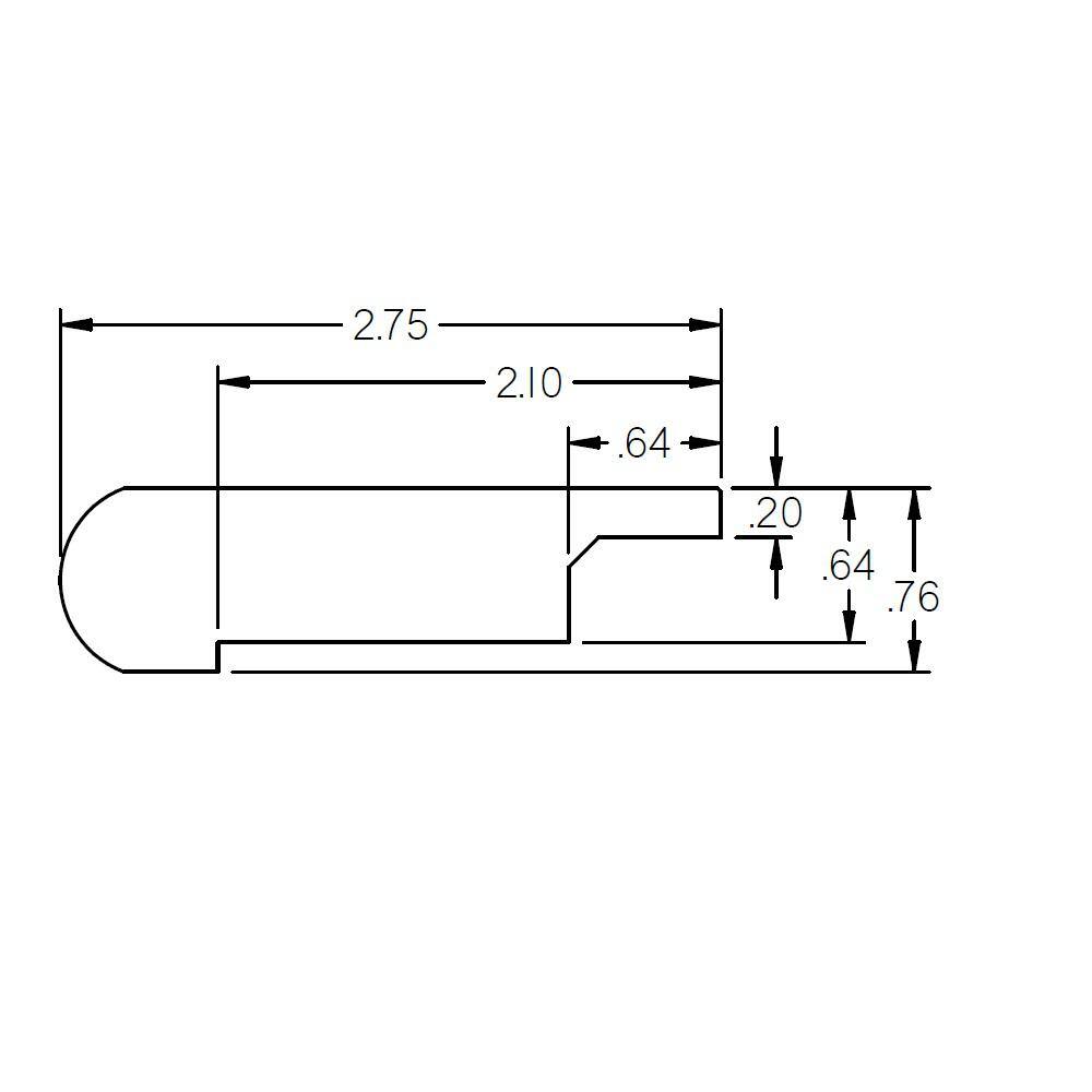 Moris 0.5 in. T x 2.75 in. W x 78 in. L Overlap Stair Nose - Hercitys