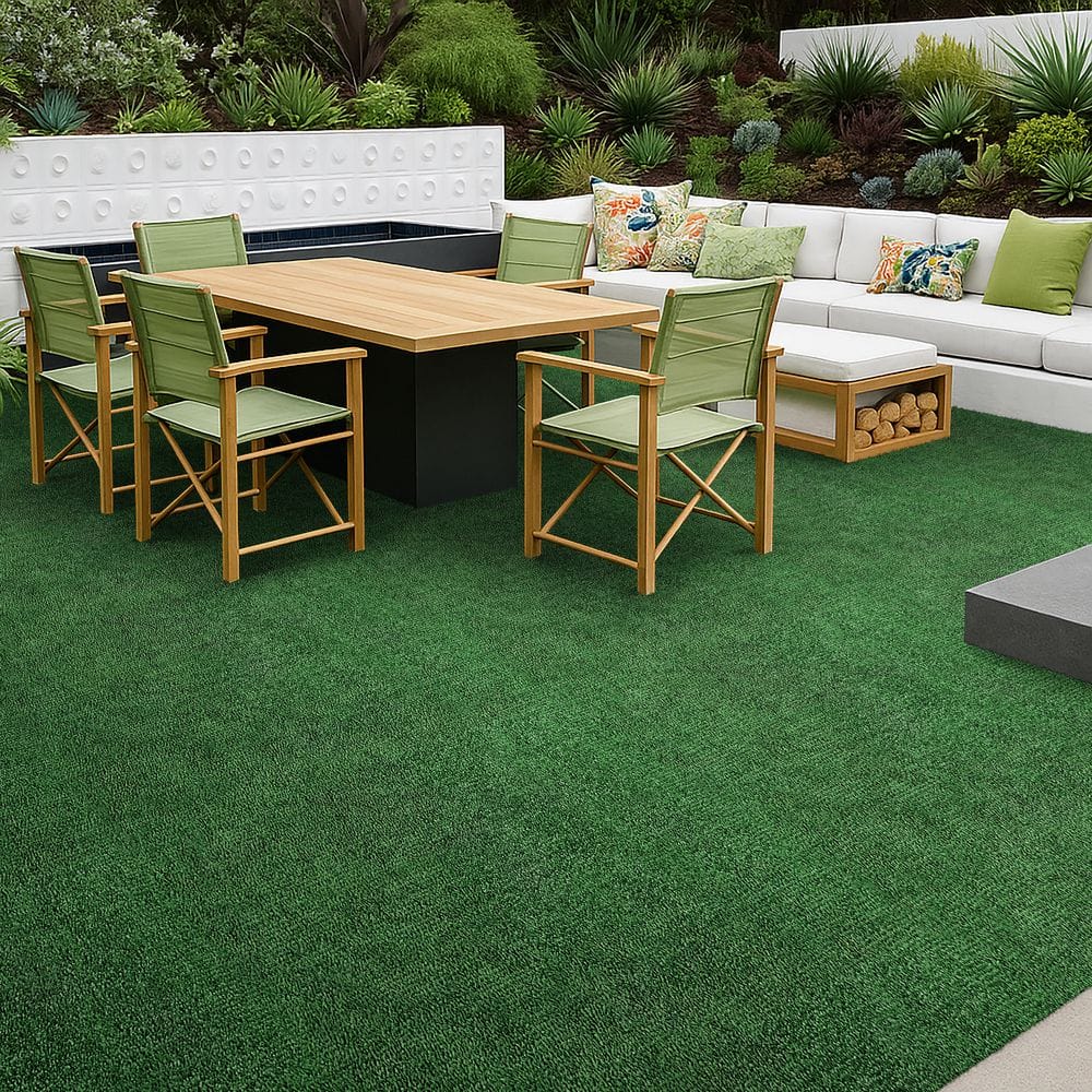 Emerald Green Precut Turf 6 ft. x 8 ft. Artificial Grass Rug - Hercitys