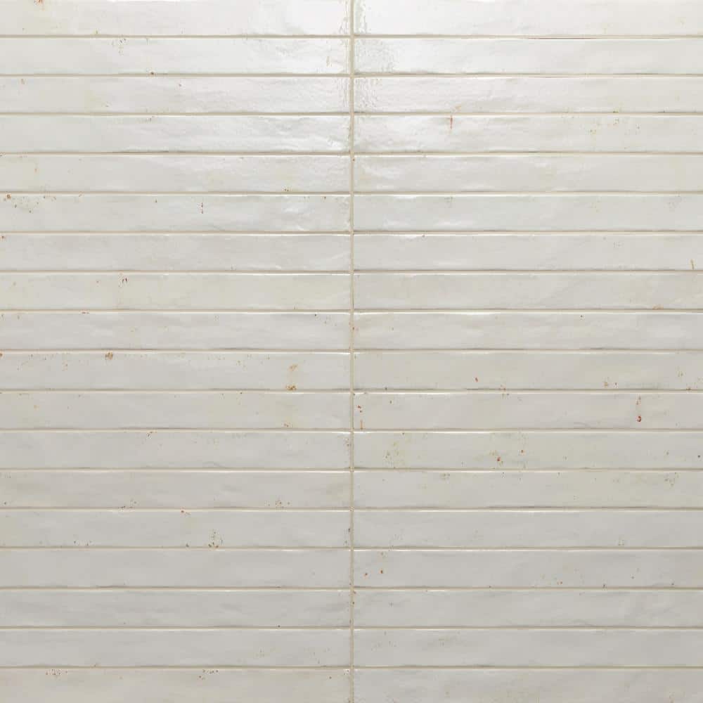 Chroma Rectangle 2 in. x 18 in. White Porcelain Tile (7.42 sq. ft./Case) - Hercitys