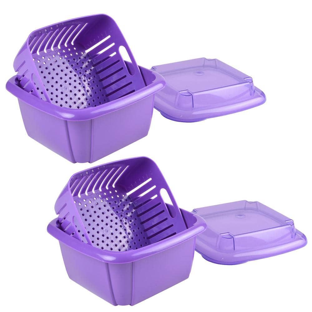 Purple 3-Piece Berry Box Fruit Keeper Set (2-pack) - Hercitys