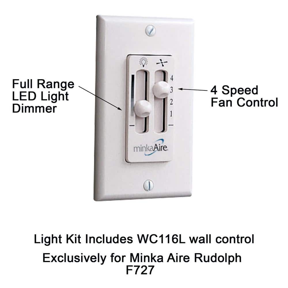 Rudolph 1-Light LED Brushed Nickel Ceiling Fan Light Kit - Hercitys