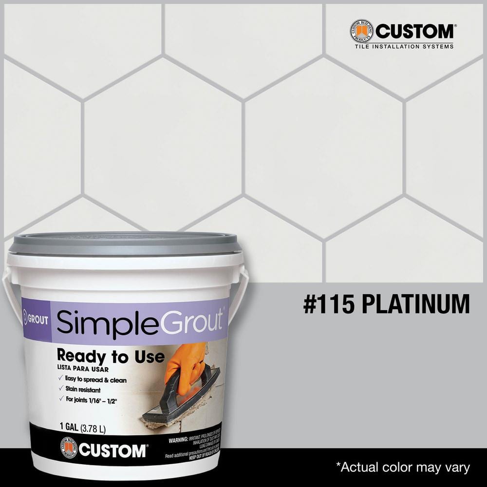 SimpleGrout #115 Platinum 1 qt. Pre-Mixed Grout - Hercitys