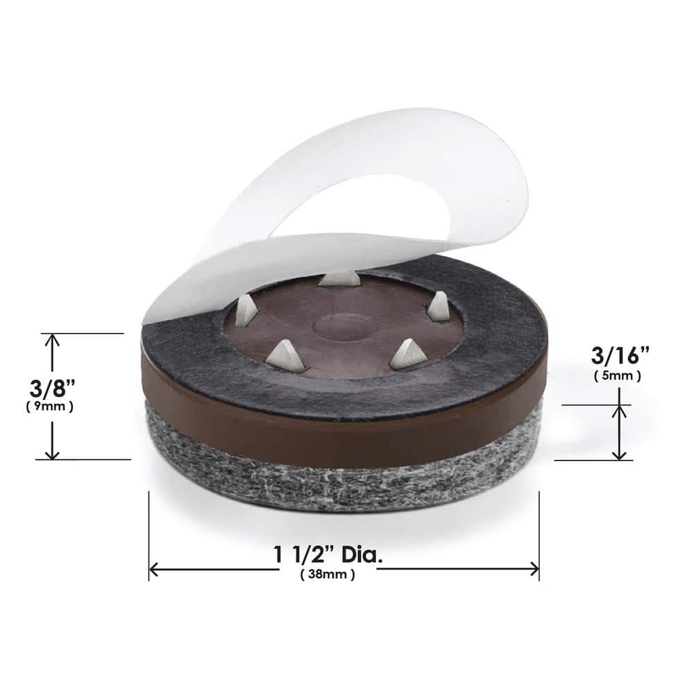 GorillaFelt 1-1/2 in. Tap-In Wool Blended Felt Pads (8-pack) - Hercitys
