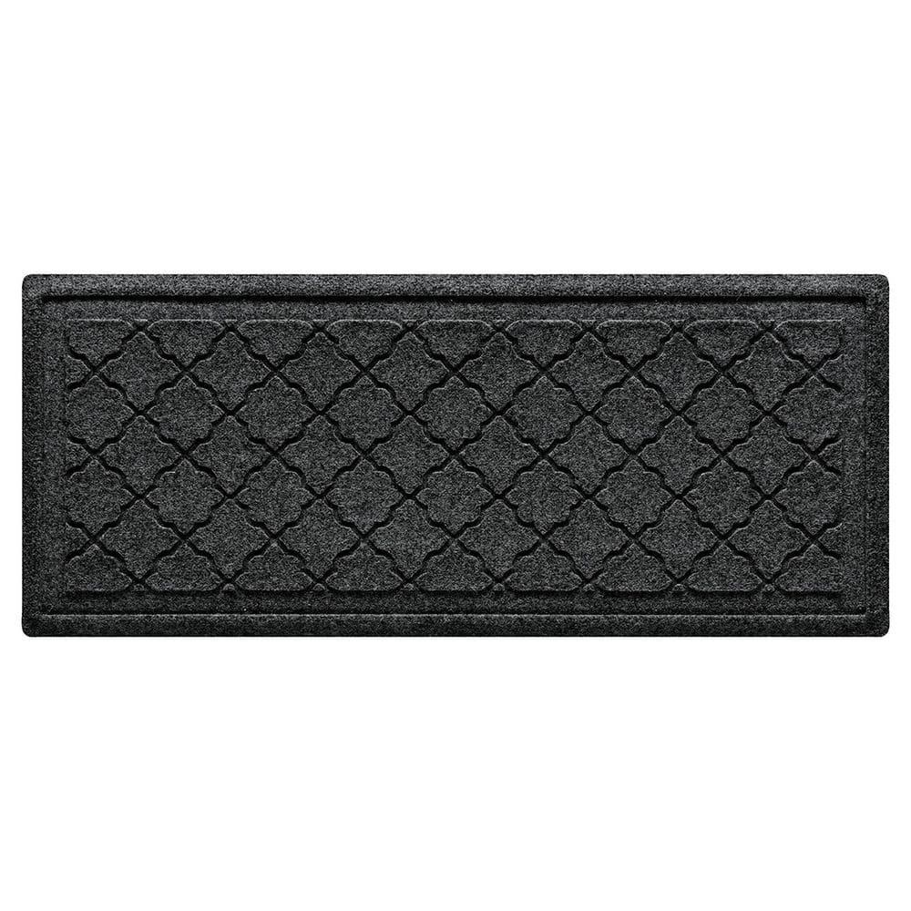 Waterhog Cordova 15 in. x 36 in. PET Polyester Indoor Outdoor Boot Tray Charcoal - Hercitys