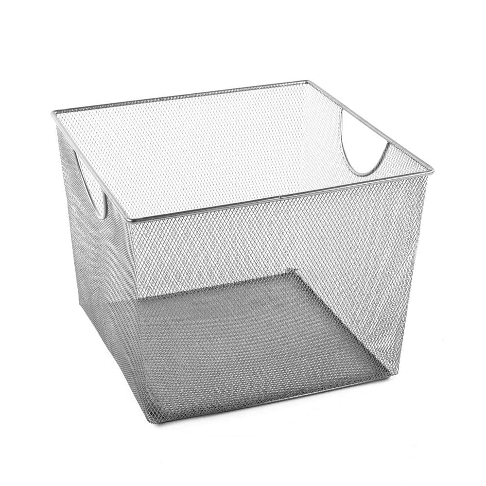 MeshWorks 30 Qt. Mesh Storage Bin in Silver - Hercitys