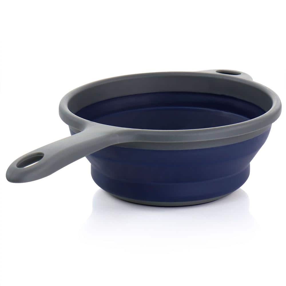 Navy Bluemarine Collapsible Polypropylene Colander with Handle - Hercitys