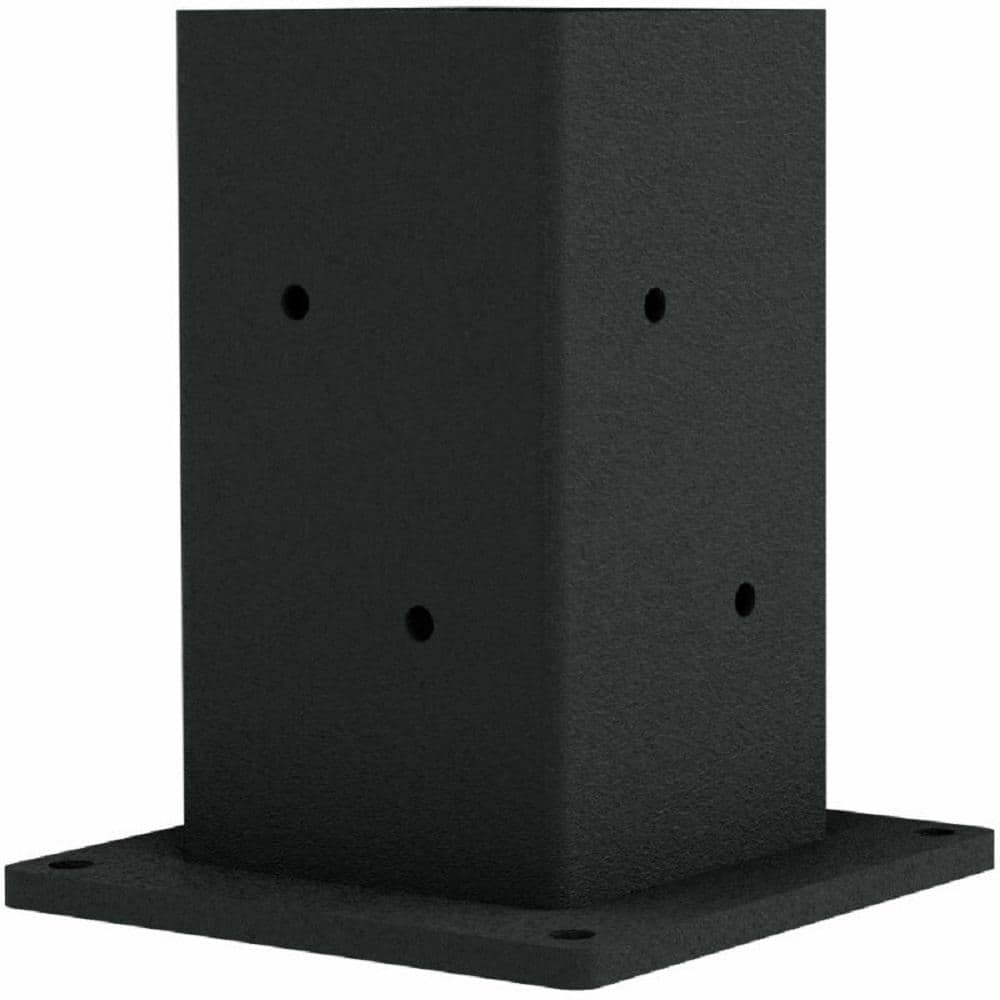LINX 4 in. UniFit Black Steel Post Base and Wall Mount Bracket Pergola for 4×4 Wood Posts (1-Pack) - Hercitys