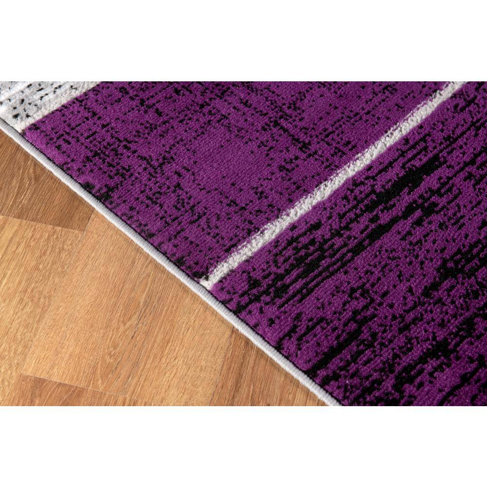 Verena Purple Geometric 5 ft. x 7 ft. Area Rug - Hercitys