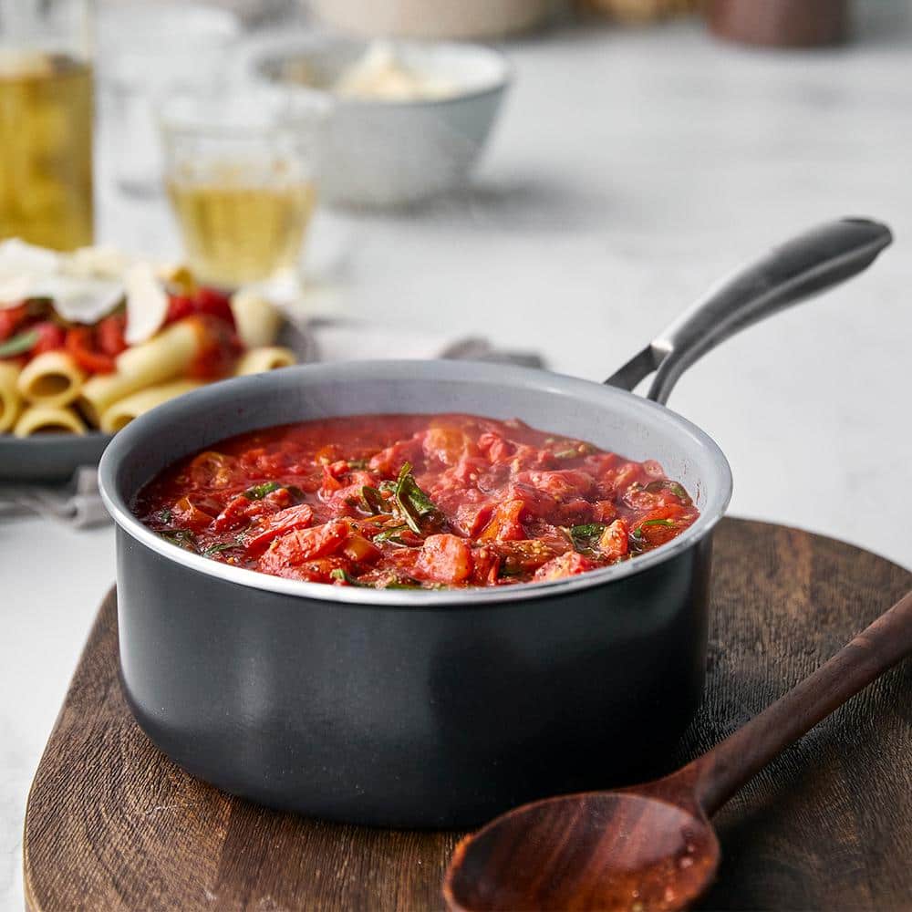 Swift 2-Piece 1 qt. and 2 qt. Aluminum Healthy Ceramic Nonstick Sauce Pan Set - Hercitys