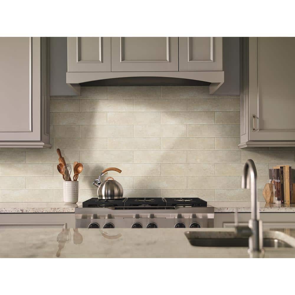 Marmi Crema 4 in. x 16 in. Matte Ceramic Subway Tile (11.1 sq. ft./Case) - Hercitys