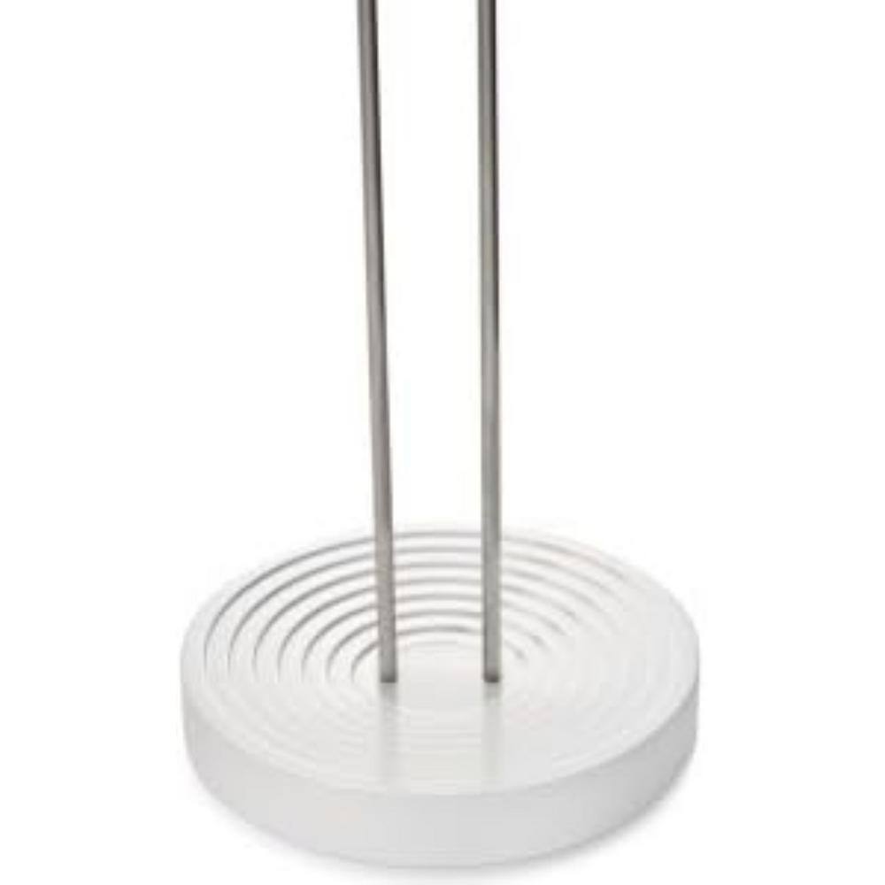 Weighted Base Paper Towel Holder, Tension Loop, One-Handed Tear, Charcoal - Hercitys