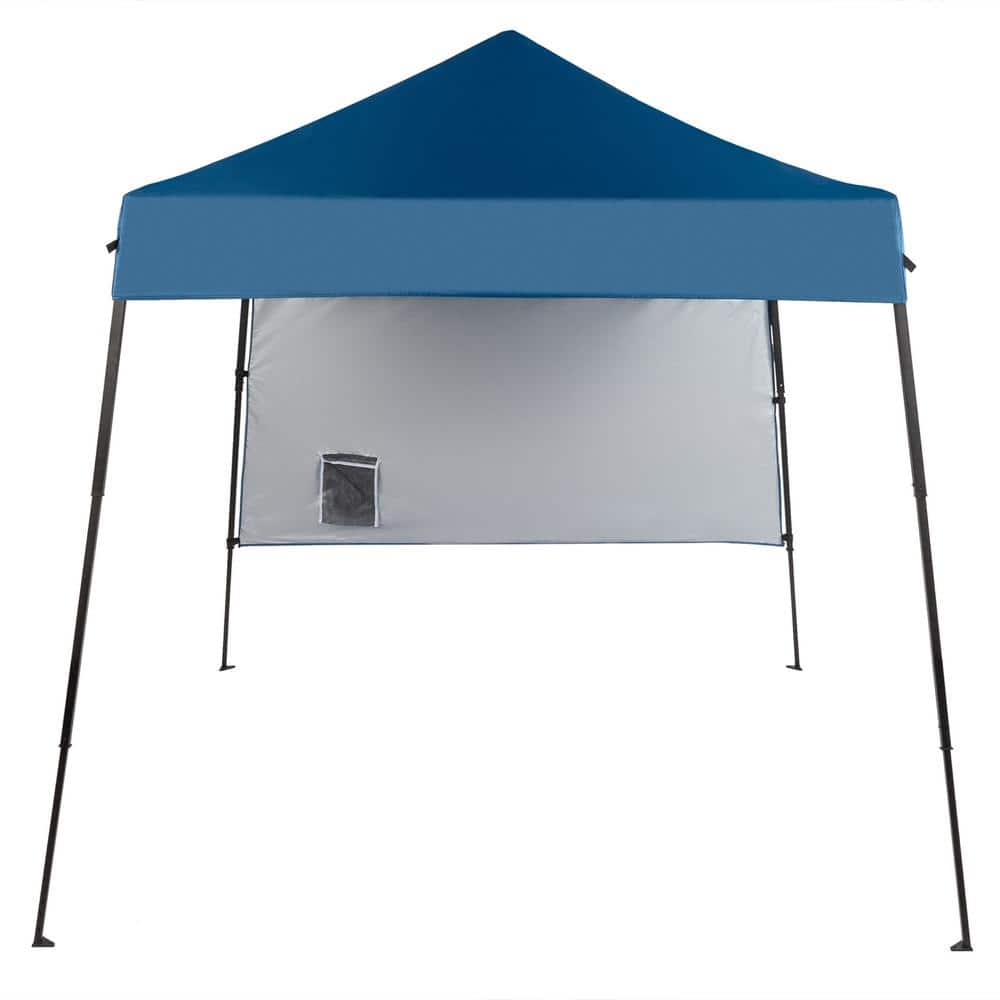 8 ft. x 8 ft. Blue Slant Leg Pop-Up Gazebo Folding Shed - Hercitys