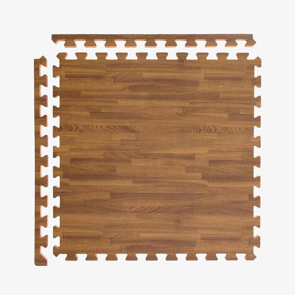Light Oak 2 ft. x 2 ft. x 5/8 in. T Soft Wood Print Foam Flooring Tiles (12 Tiles/48 sq. ft.) - Hercitys